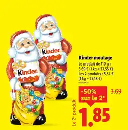 Lidl Kinder moulage offre
