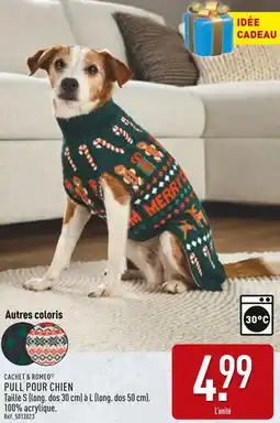 ALDI Cachet & romeo pull pour chien offre