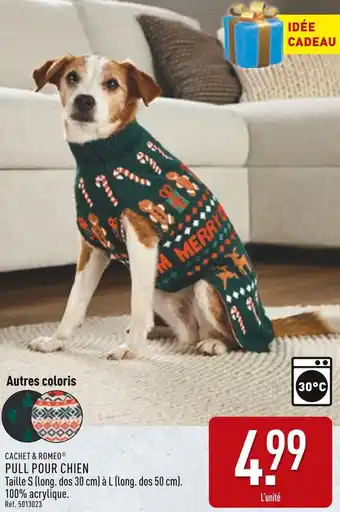ALDI Cachet & romeo pull pour chien offre