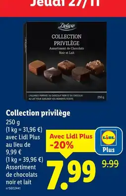 Lidl Deluxe collection privilège offre