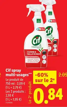 Lidl Cif spray multi-usages offre