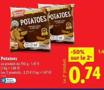 Lidl Harvest basket potatoes offre