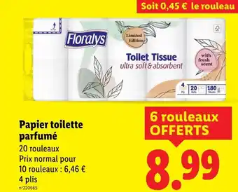 Lidl Florays papier toilette parfumé offre