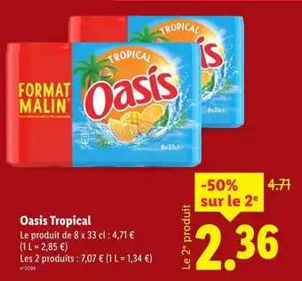 Lidl Oasis tropical offre