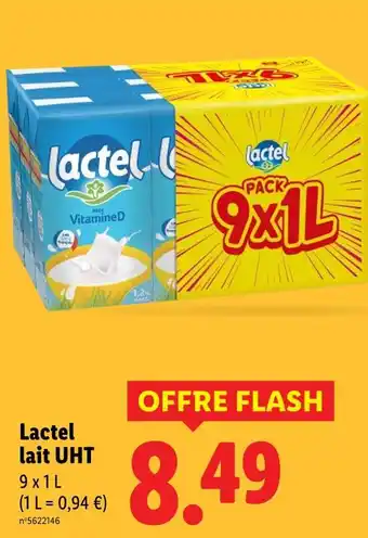 Lidl Lactel lait uht offre