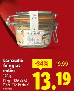 Lidl Jean larnaudie foie gras entier offre