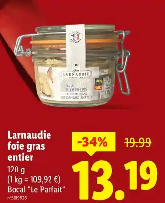 Lidl Jean larnaudie foie gras entier offre