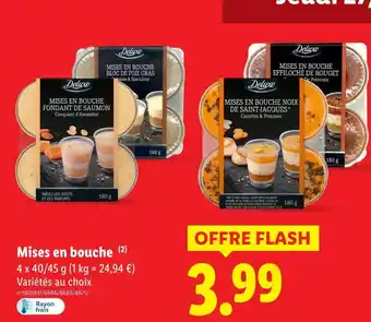 Lidl Deluxe mises en bouche offre