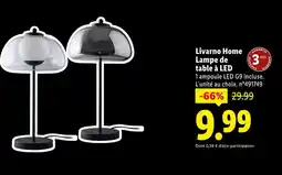 Lidl Livarno home lampe de table à led offre