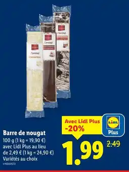 Lidl Favorina torrone chocolat blanc offre