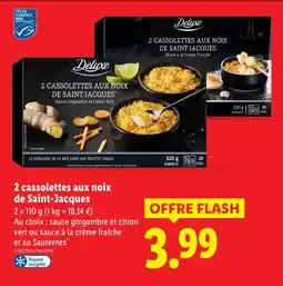 Lidl Deluxe 2 cassolettes aux noix de saint-jacques offre