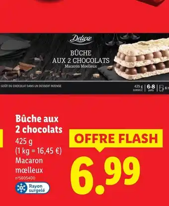 Lidl Deluxe bûche aux 2 chocolats offre