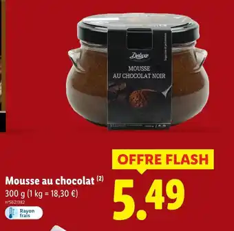 Lidl Deluxe mousse au chocolat noir offre