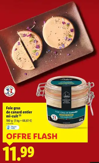 Lidl Deluxe foie gras de canard entier mi-cuit offre