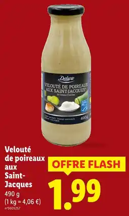 Lidl Deluxe velouté de poireaux aux saint-jacques offre