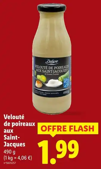 Lidl Deluxe velouté de poireaux aux saint-jacques offre