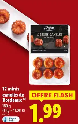 Lidl Deluxe 12 minis canelés de bordeaux offre