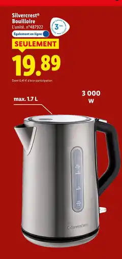 Lidl Silvercrest bouilloire offre