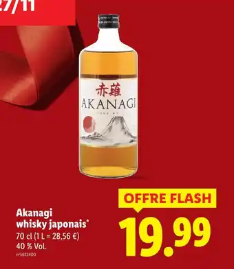 Lidl Akanagi whisky japonais offre