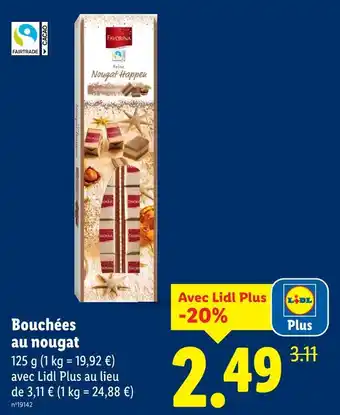 Lidl Favorina bouchées au nougat offre