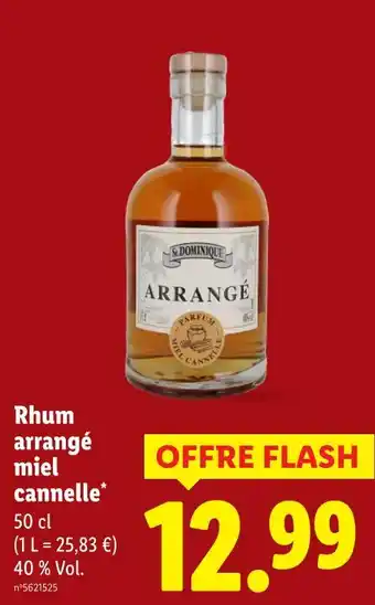 Lidl St. dominique rhum arrangé miel cannelle offre