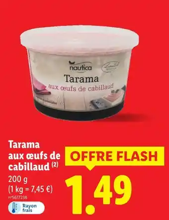 Lidl Nautica tarama aux œufs de cabillaud offre