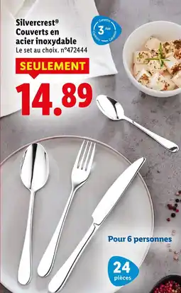 Lidl Silvercrest couverts en acier inoxydable offre