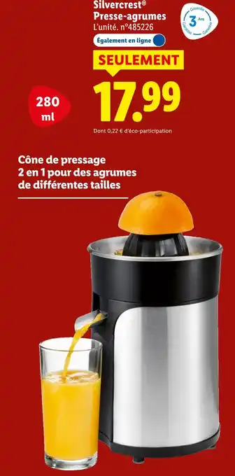 Lidl Silvercrest presse-agrumes offre
