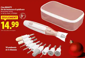 Lidl Cien beauty set de manucure & pédicure offre