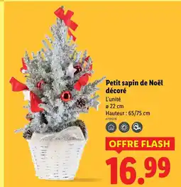 Lidl Petit sapin de noël décoré offre