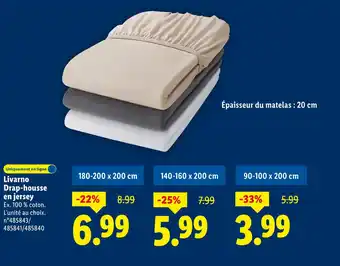 Lidl Livarno drap-housse en jersey offre