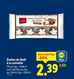 Lidl Favorina étoiles de noël à la cannelle offre