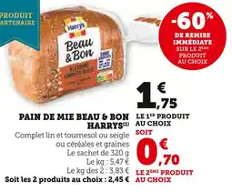 Super U Harry's pain de mie beau & bon offre