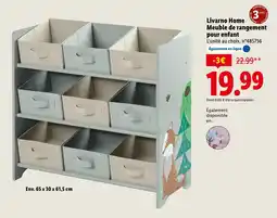 Lidl Livarno home meuble de rangement pour enfant offre
