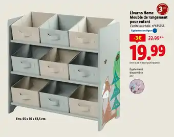Lidl Livarno home meuble de rangement pour enfant offre