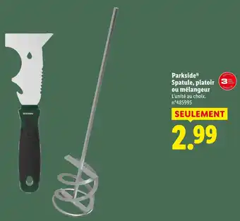 Lidl Parkside spatule, platoir ou mélangeur offre