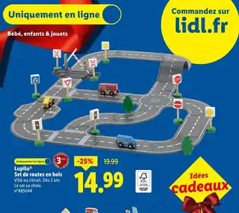 Lidl Lupilu set de routes en bois offre