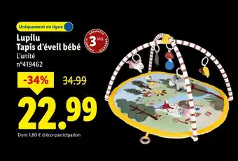 Lidl Lupilu tapis d’éveil bébé offre