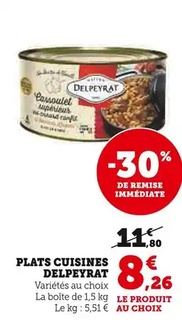 Super U Delpeyrat plats cuisinés offre