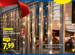 Lidl Livarno home rideau lumineux à led offre