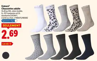 Lidl Esmara chaussettes adulte offre