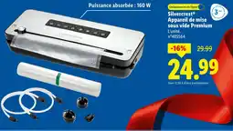 Lidl Silvercrest appareil de mise sous vide premium offre