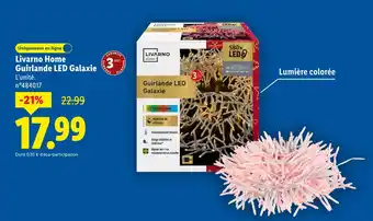 Lidl Livarno home guirlande led galaxie offre
