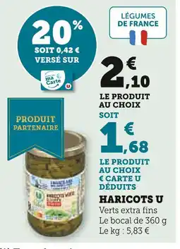 Super U U haricots verts extra fins offre
