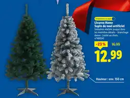 Lidl Livarno home sapin de noel artificiel offre