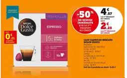Super U Nescafe dolce gusto cafe capsules espresso offre
