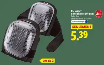 Lidl Parkside genouillères avec gel offre