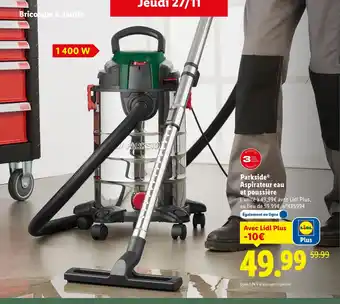 Lidl Parkside aspirateur eau et poussière offre