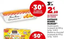 Super U Bonne maman gateaux offre