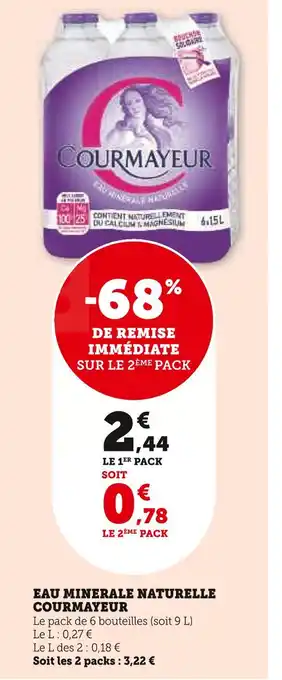 Super U Courmayeur eau minérale naturelle offre